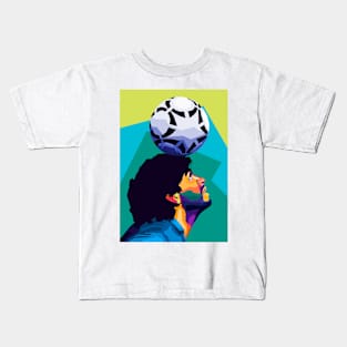 Maradona Legend Wpap Pop Art Kids T-Shirt